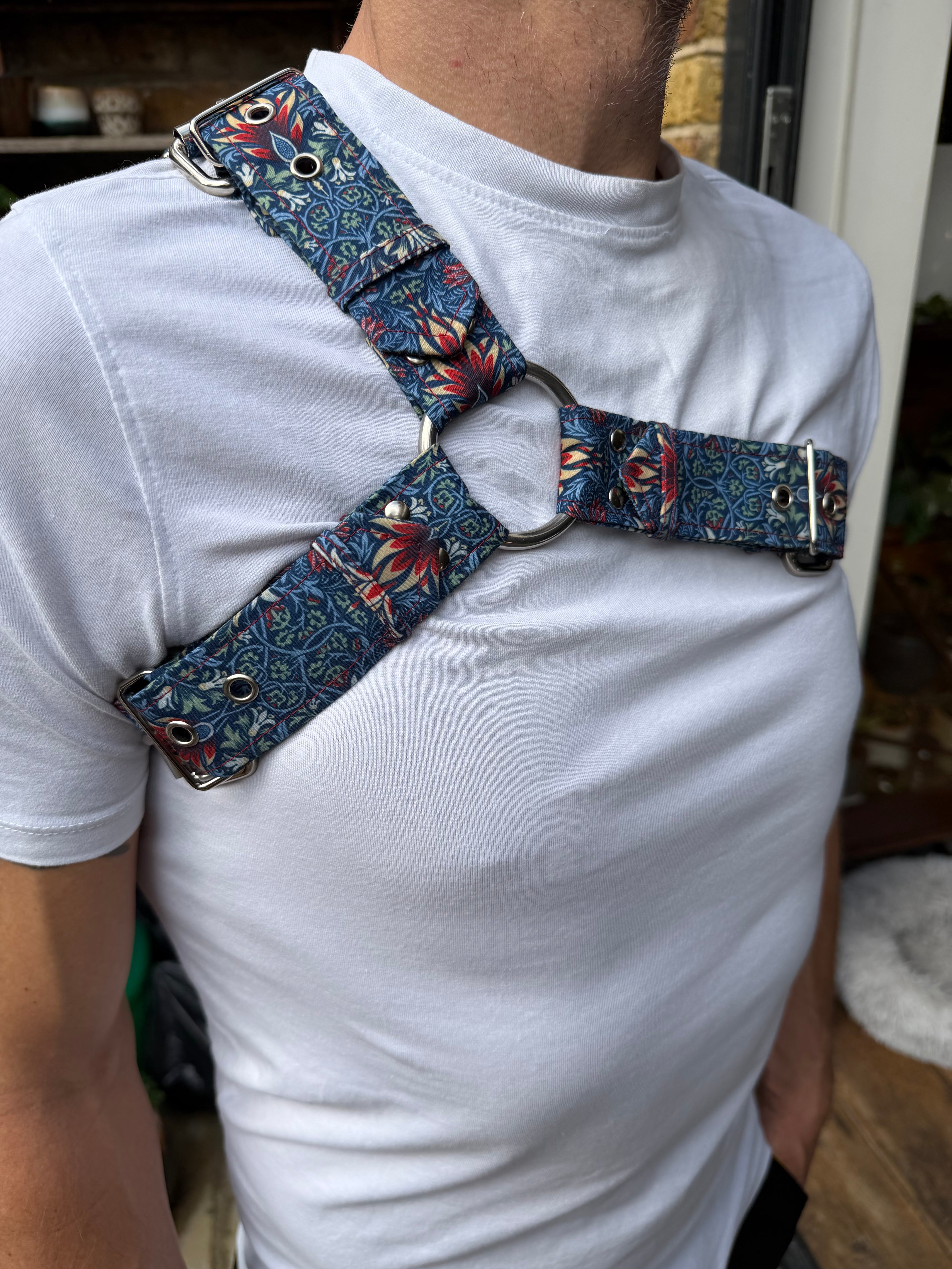 Y Harness — Snakeshead in Blue (William Morris)