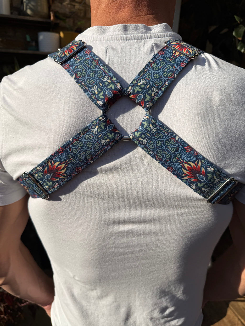 H Harness — Snakeshead in Blue (William Morris)