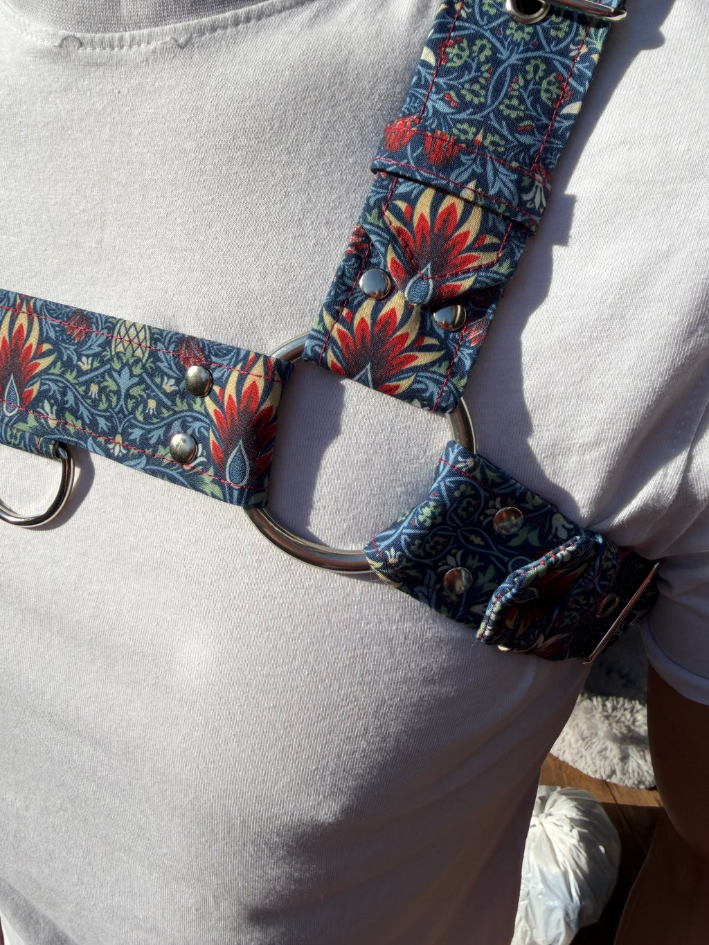 H Harness — Snakeshead in Blue (William Morris)