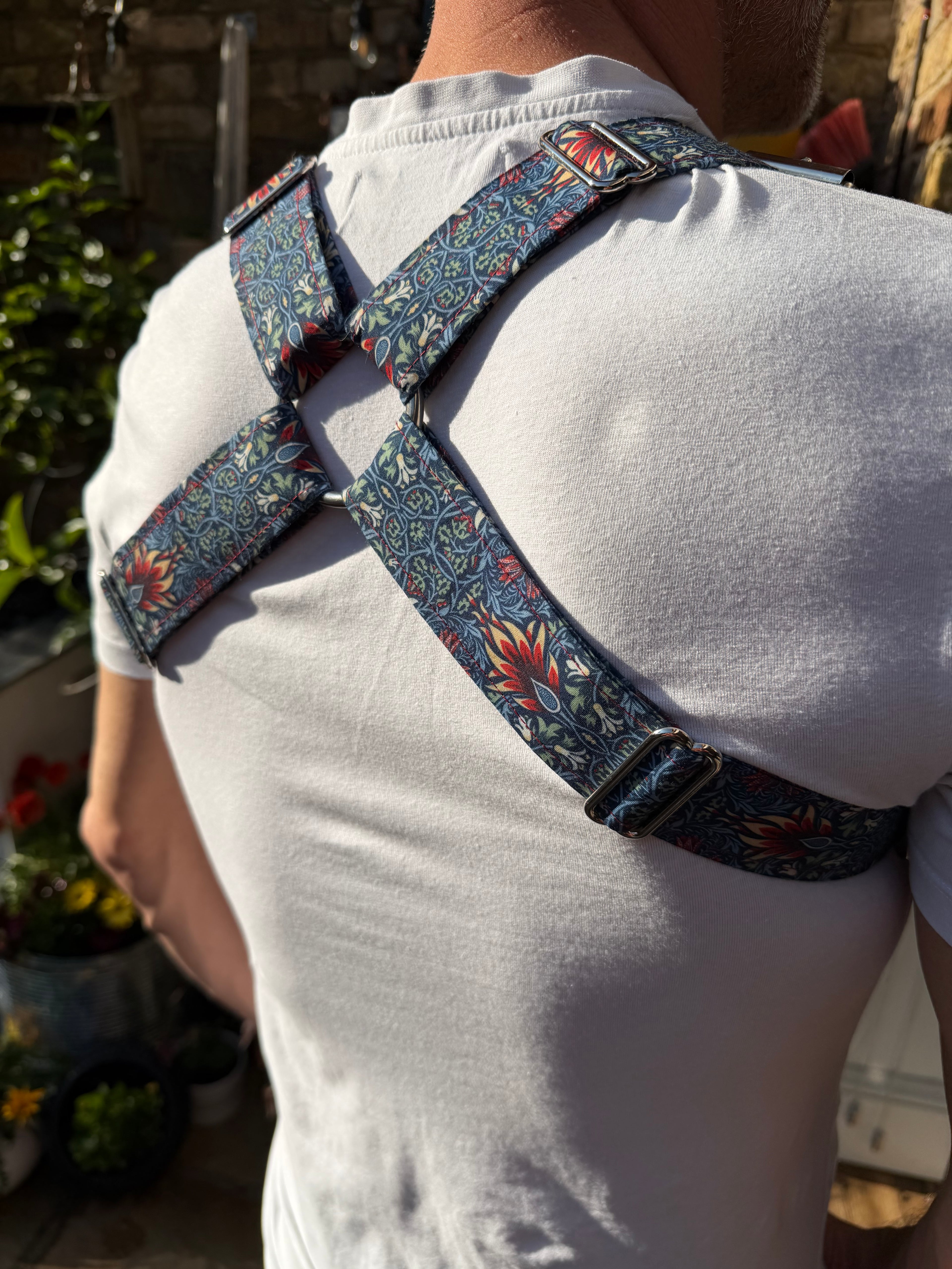 H Harness — Snakeshead in Blue (William Morris)