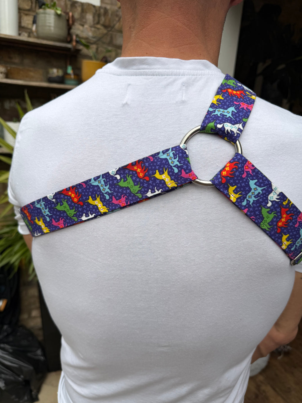 Y Harness — Scandi Unicorns in Purple (Festival)