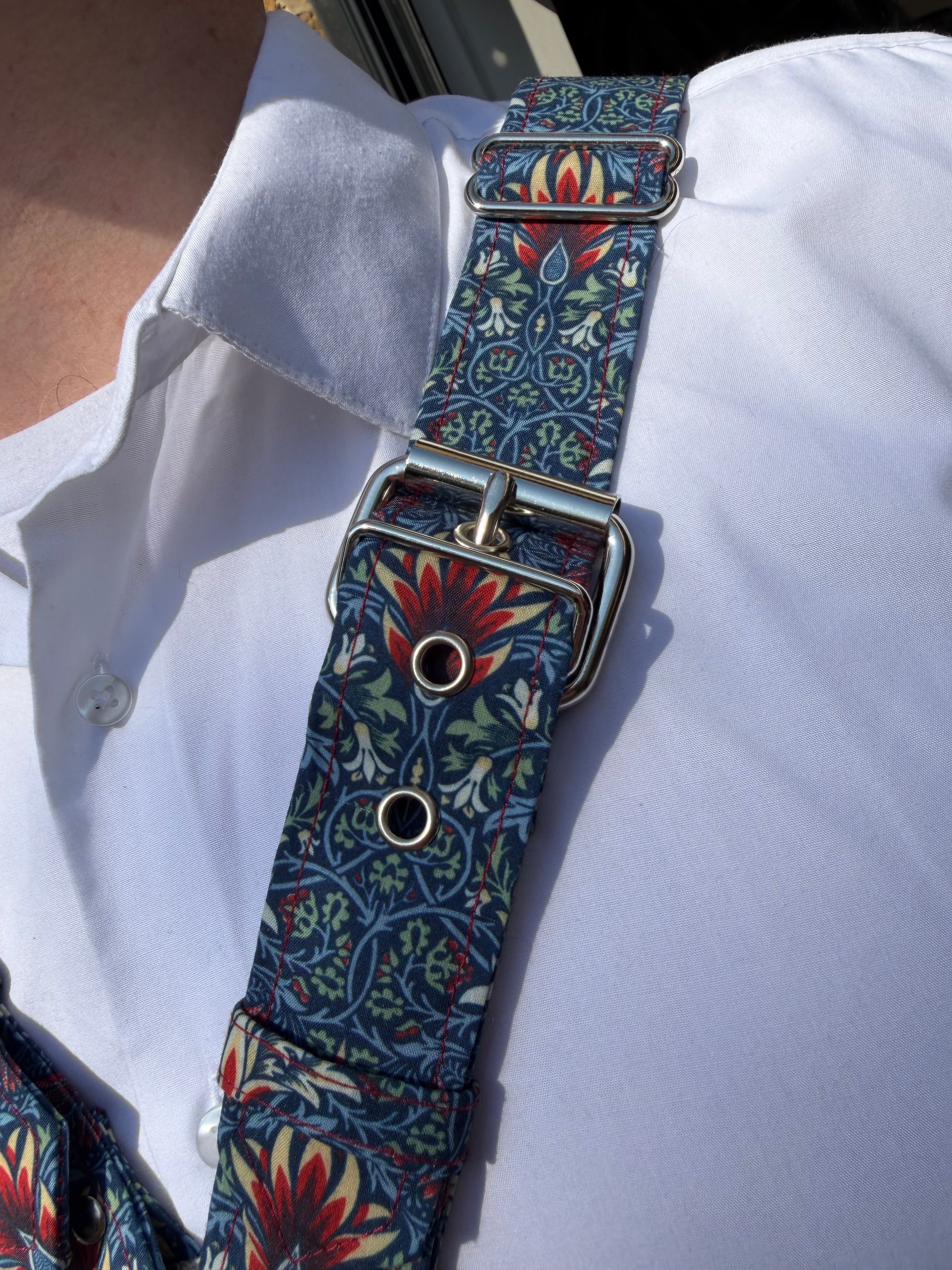 X Harness — Snakeshead in Blue (William Morris)