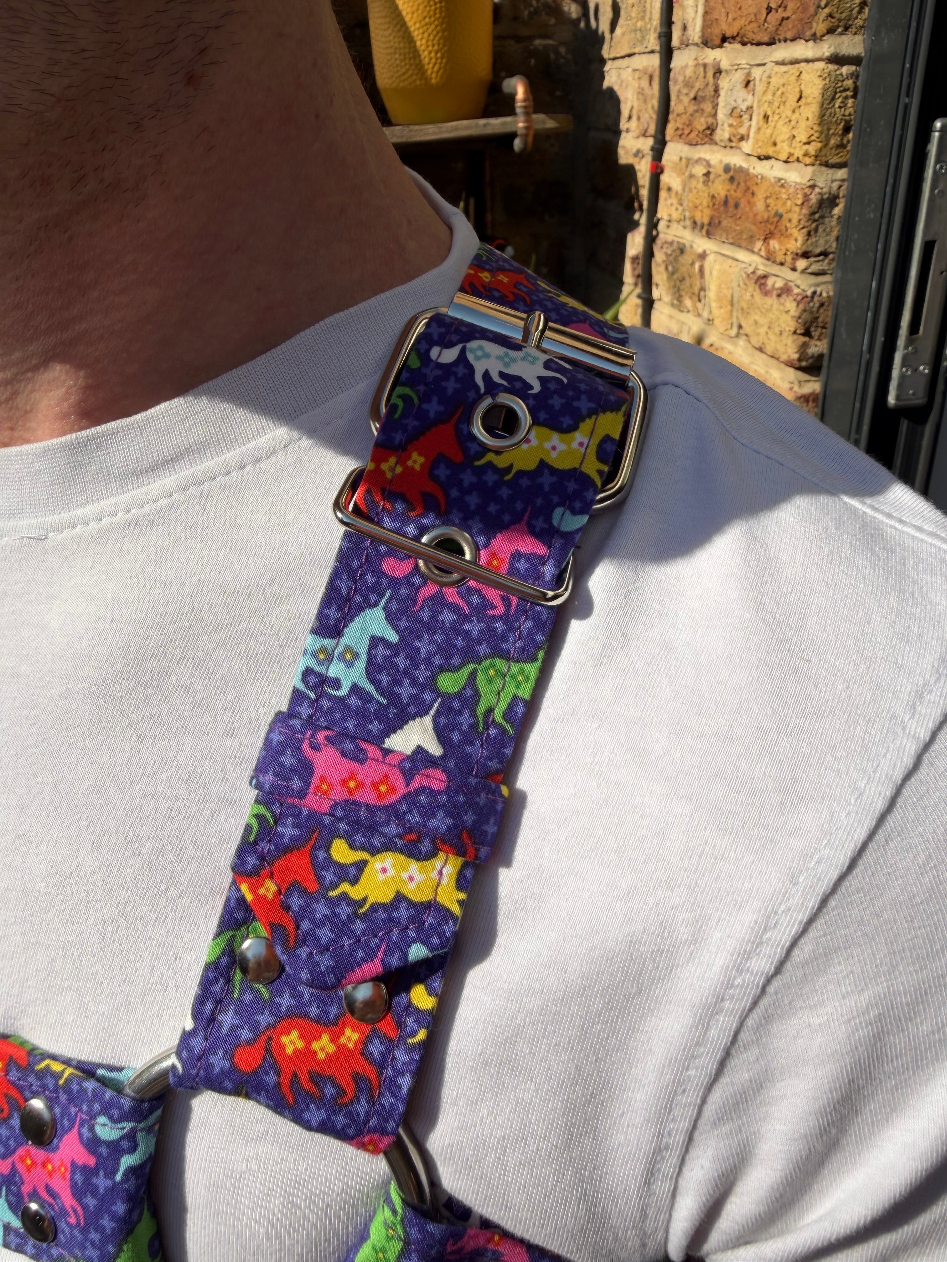 H Harness — Scandi Unicorns in Purple (Festival)