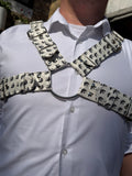 X Harness — White Queen Bee Silk (Tie Cloth)