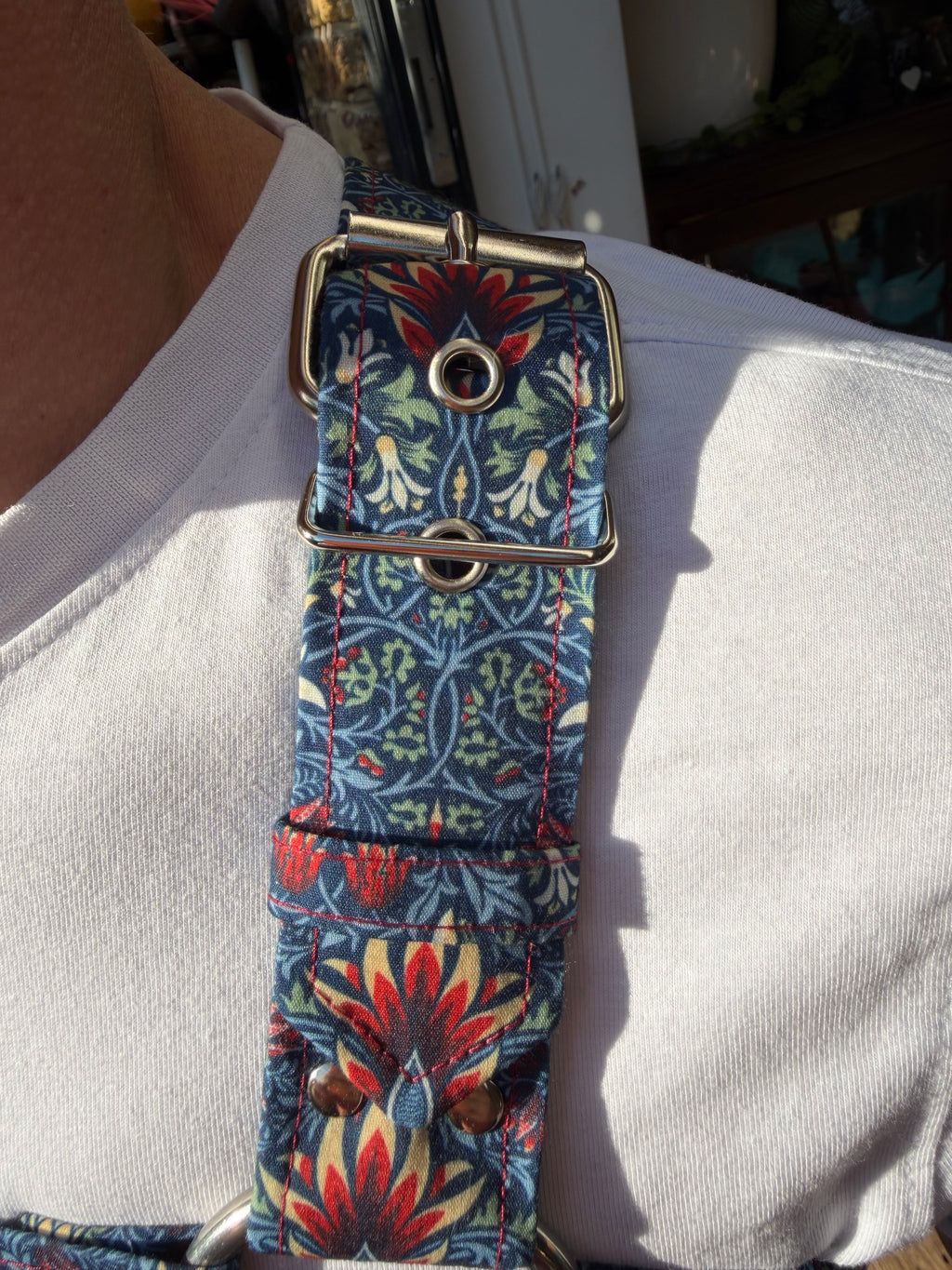 H Harness — Snakeshead in Blue (William Morris)