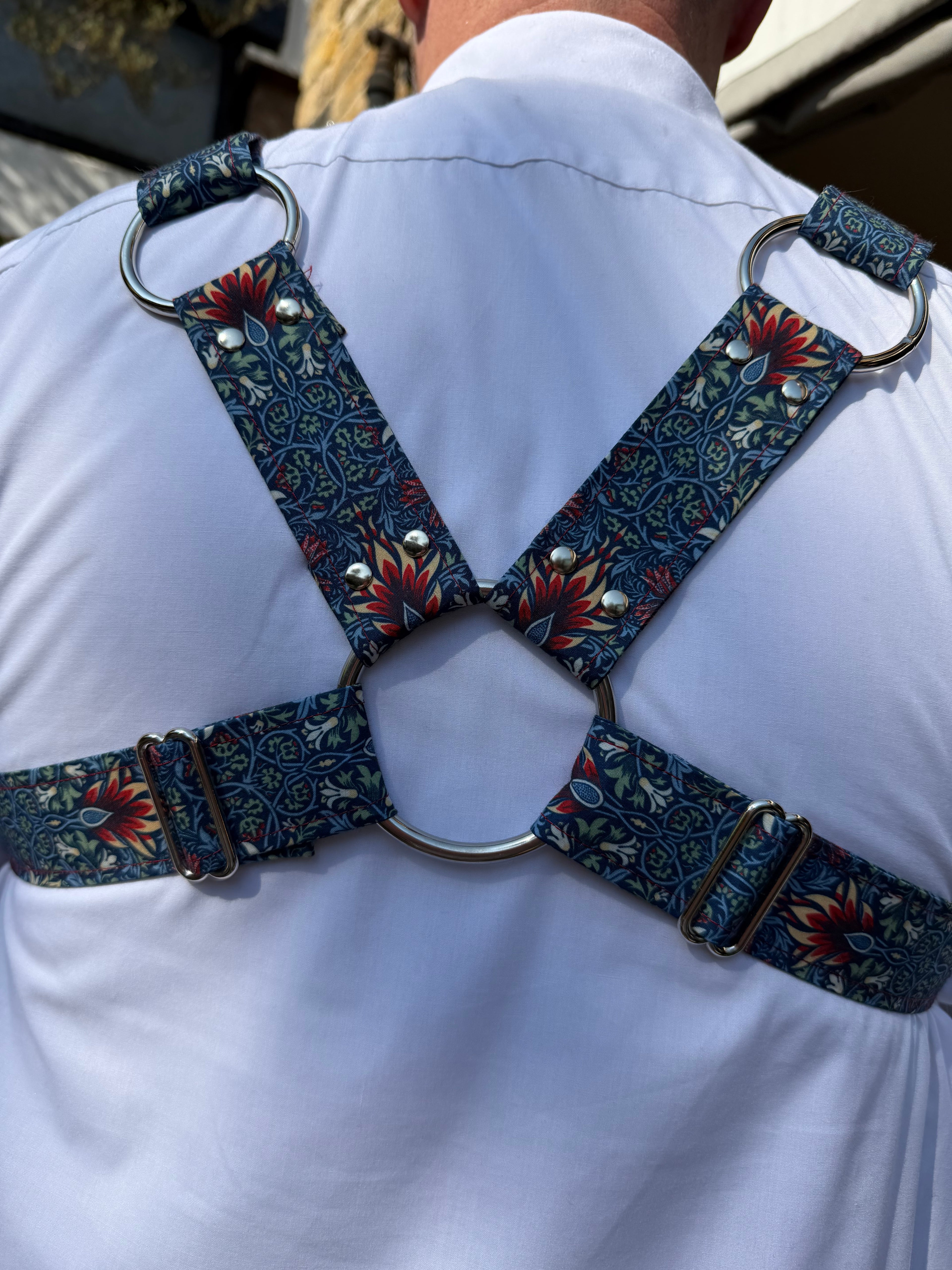 X Harness — Snakeshead in Blue (William Morris)